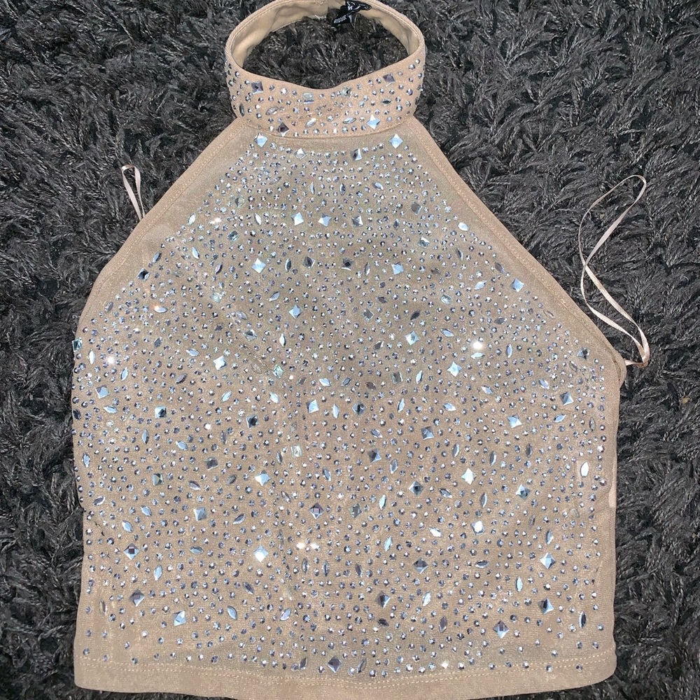 Rhinestone crop top